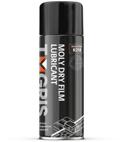Tygris R218 Dry Film Lubricant Spray 400ml - MoS2 Molybdenum Disulphide Dry Lubricant Anti-Seize Spray for Chains, Bearings, Gears, Hinges & Metal Parts - Dust Resistant
