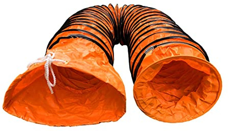 LIGUOYI Flexibler Lüftungskanal Ø 250mm 300mm 500mm 600mm, PVC Luftkanal Für Abluftventilator, Warmluftschlauch Mit D-Ring, Stabil Langlebig, 5m 10m Länge Belüftungsschlauch Wasserdicht