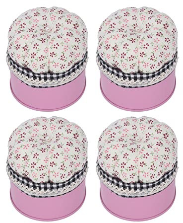 HERCHR 4 Sets Nadelkissen Für Handarbeiten, Kürbisförmige Nadelnadelkissen Mit Aufbewahrungsbox Nadelhalter Nähkissen Stoffnadelkissen