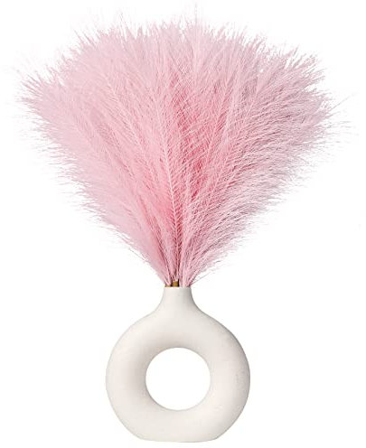 Pampasgräs, konstgjort pampasgräs, 45 cm, 6 st konstgjort pampassgräsdekor för vasfyllning, hem, kontor, bröllop och evenemang, dekor rosa