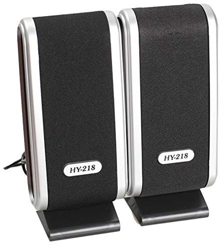 Foemey 2 altavoces USB para computadora, altavoces portátiles estéreo de 3,5 mm con conector de oreja para computadora de escritorio y portátil