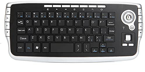SHUAIGUO E30 2,4 GHz Wireless Keyboard mit Trackball Maus Scrollrad Fernbedienung für Android TV Box Smart TV PC Notebook Silber