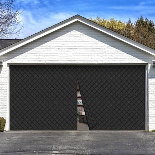 Garagedörrskärm för vinter, isoleringssats för garageport, magnetisk termisk med förbättrad viktad botten, bomullsgaragegardin Oxfordtyg silkesbomull, vattentät, vindtät, ljudisolerad, 40 x 180 cm