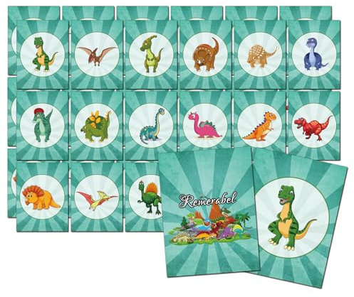32 Pcs Dinosaur Matching Memory Games Card Preschool Kindergarten Learning Activities Memory Cards Toddler Learning Card Engaging Memory Skills Game Card of Educational Homechool Supplies