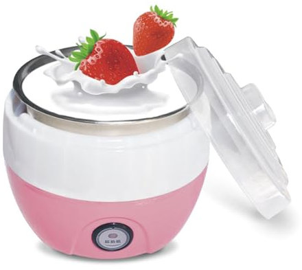 Peakjune Macchina per Yogurt,Yogurt Yogurtiera Fatta in Casa,Probiotic Yogurt Maker,Macchina Automatica Multifunzionale per Yogurt,Grande capacità da 1 L,Rivestimento in Acciaio Inossidabile.