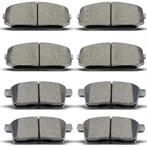 DYZJKWJW D1258 D1259 Front Rear Ceramic Brake Pads Set Fit For 2007-2010 Ford Edge,For 2007-2010 Lincoln MKX,For 2007-2012 Mazda CX-7,For 2007-2015 Mazda CX-9 (8 pcs)
