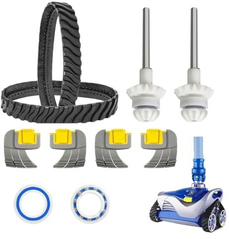 Mx8 parti per la pulizia della piscina zodiac, il set include 2 tracce, 4 spazzole cicloniche, 2 alberi di trasmissione, 2 cuscinetti. Modelli applicabili R0525100 R0526100 R0527000 (confezione da 10)