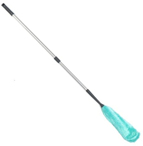 AAMEN Extendable Duster on a Stick – Telescopic Cleaning Brush for Blinds, Ceiling Fans, Car & Windows – Long Handled Damp Feather Duster for Home & Office