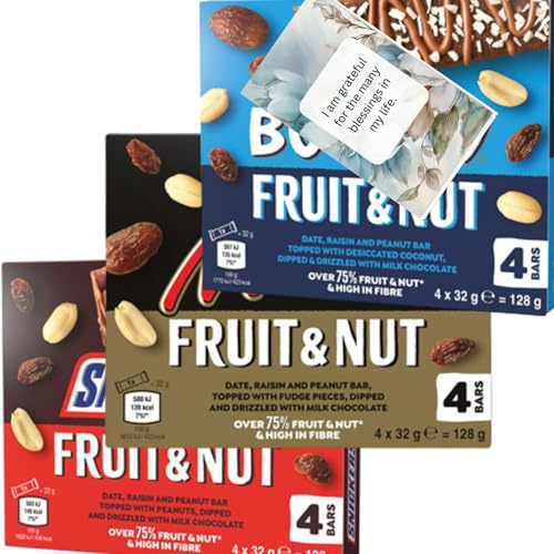 Mixed Fruit & Nut Milk Chocolate Snack Bars Bundle (3 Mixed Pack) – By Oerich Gift