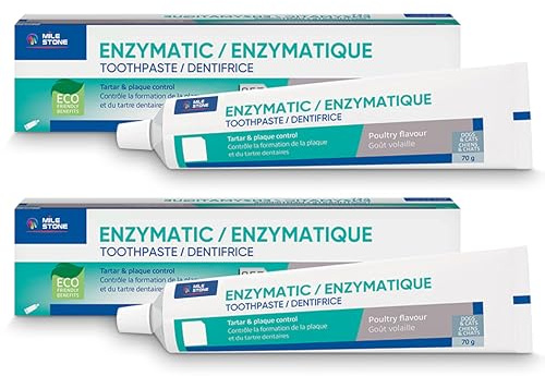 Mile Stone Pack 2 MS CET Enzymatic Toothpaste for Dogs & Cats | Dental Care | Freshens Breath, Promotes Healthy Gums, Fights Tartar | Poultry Flavor | 70g - Vet-Approved, Safe & Suitable for All Dogs and Cats