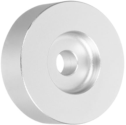 BEBEMOKO Adaptador De Discos De Vinilo Abrazadera De Registro para Tocadiscos Registrar Peso para Vinilo Accesorio para Tocadiscos Adaptador De Registro Plata Metal