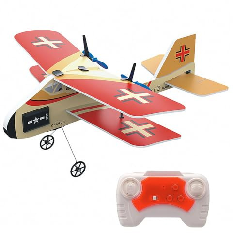 KBIBCK Mini RC Plane for Beginners, 2.4GHZ Remote Control Airplane with Led Lights,RC Foam Airplanes, Micro RC Plane, 2CH RTF Easy to Fly RC Glider Aircraft Toy, Outdoor Flight for 14+ Boys Adults