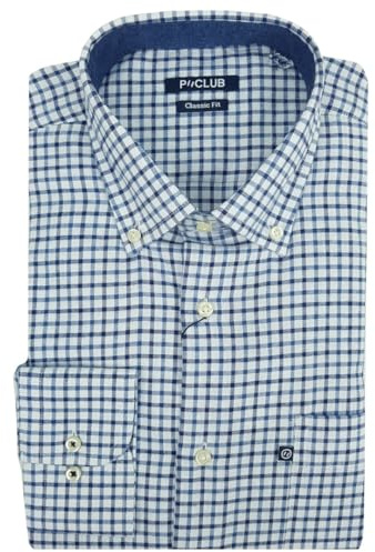 Rionero Camicia Uomo in Flanella rasata a Quadri Tinta Unita con Taschino Classica l XXL (XL - 720)