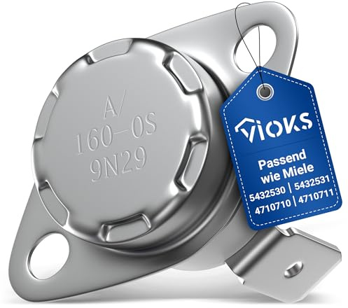 VIOKS Thermostat Temperaturbegrenzer Klixon Ersatz für 5432530 5432531 Sicherheitsthermostat 160°C für Trockner Wäschetrockner