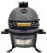 VESSILS Keramik-Kohle-Kamado-Grill – Tischplatte 5-in-1 Holzkohlegrill – 24,9 cm Edelstahlgitter – eiförmige Keramik Outdoor Heavy Duty Char Broil Grill zum Räuchern, Grillen, Backen