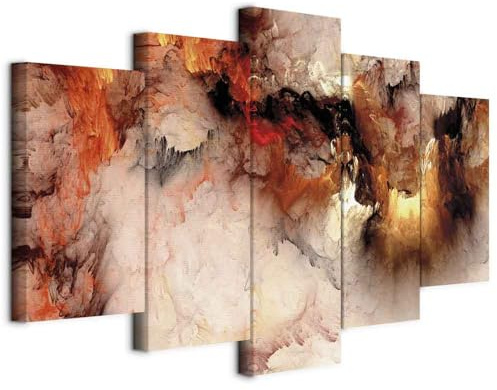 murando - Quadro Acustico Astratto 5 pezzi schiuma acustica Quadri Moderni Grandi - Camera da Letto Matrimoniale - Stampa su Tela - Pannelli Fonoassorbenti Decorativi - Fonoassorbente