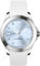 Ice-Watch - ICE steel White pastel blue - Weiße Damenuhr mit Silikonarmband - 020380 (Medium)