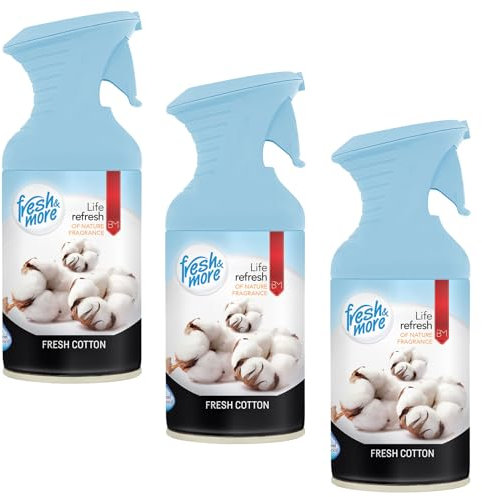 Fresh & More Raumspray Lufterfrischer (3er Pack) 250ml (Fresh Cotton)