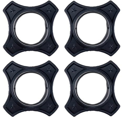 Pastlla 4 piezas de micrófono anti-rodamiento, anticaídas, anillo antideslizante, anillo de protección rodante, accesorios para micrófono, color negro