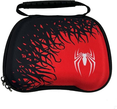 ElitePlay Spider Design PS5 Controller, Xbox Series X/S, EVA Carrying Case Game Controller Holder Heavy Duty Protective Cover Hard Shell for Sony PlayStation 5 Wireless Controller