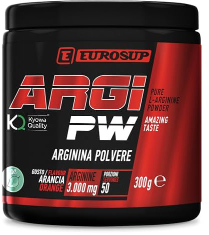 ARGI PW Eurosup - 300g - Arancia - Kyowa Quality® - 100% arginina di origine vegetale da fermentazione
