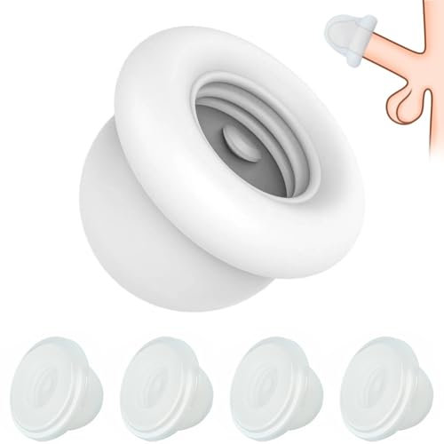 Eichel Hülle 4 Stück, Penishülle Penis Sleeve TPE Eichelring Vorhaut Rückhaltung Penisringe Dehnbarer Penisring Penisring Dehnbar für Männer Verzögerung des Orgasmus Sexspielzeug