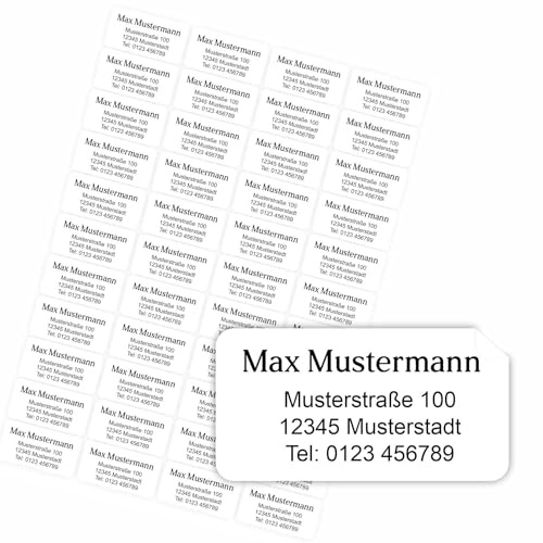 FOTOFOL Adressaufkleber 44 Stück – Adressetiketten Selbstklebend mit Name & Adresse für Briefe, Pakete & Organisation – hochwertige Etiketten Selbstklebend für Post & Kennzeichnung – Style 12