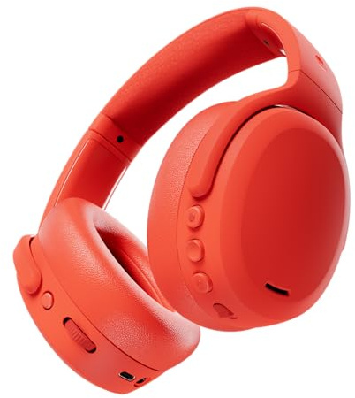 Skullcandy Crusher ANC 2 Wireless Over-Ear Bluetooth Headphones with Multi-Sensory Bass, Active Noise Cancelling, Up to 60 Hours Battery, Microphone for iPhone Android - Plasma