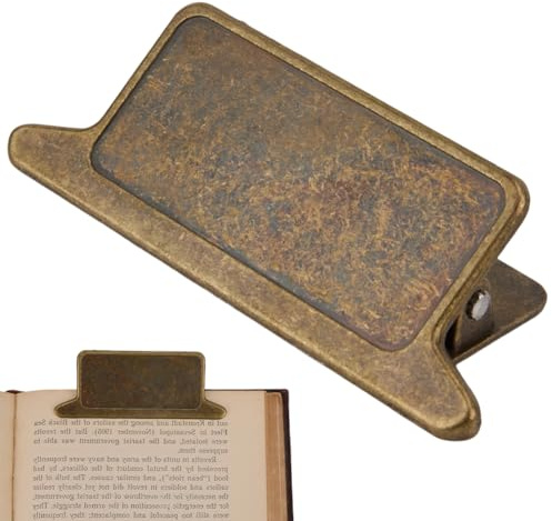 CRASPIRE Clip Metal Libros,Clips Cuadernos Viaje,Aleación Bronce Antiguo,Vintage,Rectangular,Organizador Documentos En Blanco,Pequeñas Abrazaderas Carpetas,Soporte Páginas Diario,Planificador