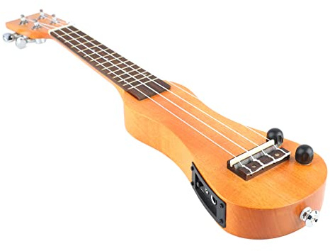 Eujgoov Ukulele da 21 Pollici in Legno D'acero Concert Ukulele 4 Corde per Chitarra Hawaiana Mini Strumento con Corde e Accordi Regolabili