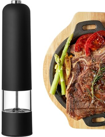 Macinino per pepe elettrico - macina sale di spessore regolabile | shaker automatico con nucleo in ceramica, utensile da cucina moderno per cucinare condimenti, pepe, sale, tavolo D