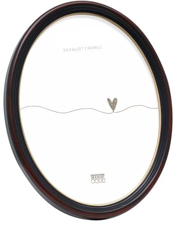 Deknudt Frames S100F9 10.0X15.0 Fotorahmen, oval, klassisch, Schwarz 18 x 14 x 2 cm