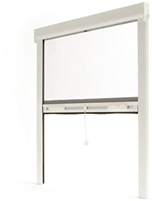 Store moustiquaire Enroulable fenêtre Luxe ALU - Blanc - L1500 x H2200mm