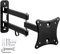 tectake® Wandhalterung für Monitor und TV 25-61 cm (10-24 Zoll) Vesa 75 x 75 und 100 x 100 ausziehbar neigbar schwenkbar mit Kabelhalter - Diverse Mengen - (1 Stück | Art.-Nr. 401494)