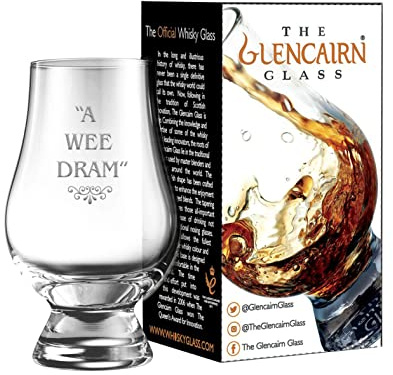 GLENCAIRN WEE DRAM ENGRAVED WHISKY GLASS IN GIFT CARTON