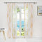 ESLIR Gardinen mit Kräuselband Vorhänge Gardinenschals Transparent Schlaufenschal Wellen Muster Voile Orange BxH 140x245cm 1 Stück