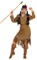 shoperama Cheyenne Indianerin Damen Kostüm Fransen-Kleid Gürtel Haarband mit Feder, Größe:L