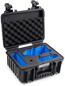 B&W Transportkoffer Outdoor für Drohne DJI Air 3, Air 3S und Fly More Combo - Typ 3000 Schwarz - wasserdicht nach IP67 Zertifizierung, staubdicht, bruchsicher und unverwüstlich