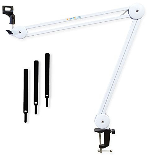 keepdrum MS138 Gelenk-Stativ Mikrofonarm Weiss