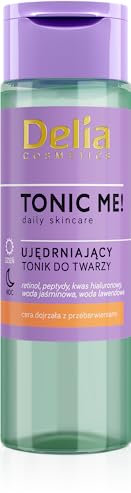 Delia Cosmetics - Tonic Me - Tónico Reafirmante - Piel Madura con Descoloración - Retinol, Pantenol, Ácido Hialurónico - Reduce las arrugas, suaviza, calma, hidrata - Cosmético Vegano - 200ml