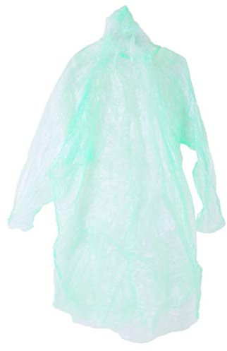 HOMSFOU Anzug 10st Regenponcho Einweg-schutzoverall Maleroverall Einwegschutzanzug Einwegbekleidung Einweg-ganzkörperanzug Maleranzug Einweg Arbeitskombi Reisen Mantel Tragbar Regenjacke