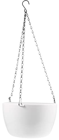 YARNOW Cache-Pot Suspendu Pot De Fleur Suspendu D'intérieur Jardinières Suspendues Jardinière Suspendue avec Trous De Drainage Pot De Plante Suspendu Fer Blanche Juteux Panier Suspendu