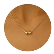LLWOM 14K Gold Plated Necklace for Women, Box Chain Gold Pendant Necklace, Dainty Gold Necklace, Trendy Simple Jewelry for Women for Mother's Day, Birthday, Christmas, Thanksgiving