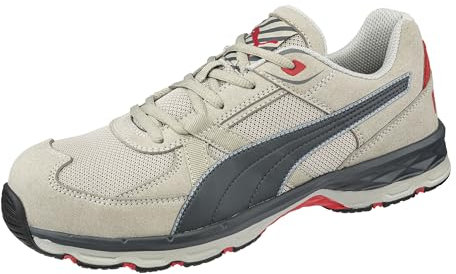PUMA Safety VANTI Low S1PS Sicherheitsschuh ESD – Damen & Herren Sicherheitsschuhe - Größe 45 – metallfreie, hitzebeständige & rutschfeste Arbeitsschuhe mit Fiberglaskappe – grau
