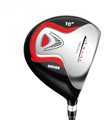 Golfschläger for Kinder, Jungen, EIN Holz, for Anfänger, Kopf aus Legierung, Schaft aus Carbon, Design mit niedrigem Schwerpunkt, solide Haptik, Schwarz-Rot (Farbe: Schwarz-Rot, Größe: 6–8) (Color :
