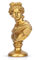 LCCCK Statua a busto di Apollo in oro, altezza 15,2 cm, mitologia greca classica, decorazione romana, mensole David estetica per piccole statue, sculture di busto per libreria Dark Academia,