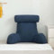 Kongdson Portable Reading Pillow, Bed Pillow Back Chair Pillow with Arms and Pockets Support for Sitting Up in Bed Couch for Bedrest, Adult Child Gaming Watching TV Positioning Support Bolster (Navy)