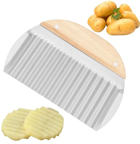Coupe-frites - Coupe-frites pour légumes Coupe-frites manuel en acier inoxydable | outil de coupe ondulé pour pommes de terre, carottes, concombres