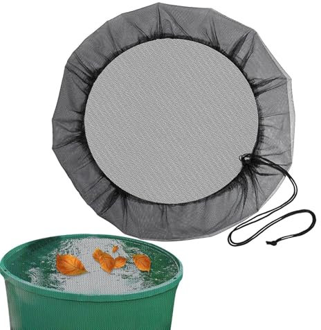 Copertura in rete per botti di acqua piovana, copertura regolabile per barili di pioggia con coulisse, rete riutilizzabile per cisterna d'acqua anti foglie che per casa all'aperto giardino