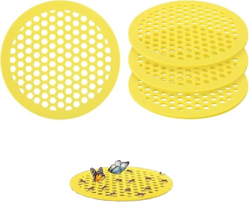 Pack of 4 Insect Troughs, Floating Bee Island, Bee Drinkers in the Garden, Bee Pontoon, Butterfly Feed for Garden, Pollinator Water Station, for Bee Houses, Gardens, Orchards Nice processing